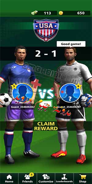 تحميل لعبة football strike mod apk مهكرة 2023 [احدث اصدار]